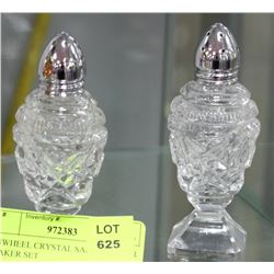 PINWHEEL CRYSTAL SALT & PEPPER SHAKER SET