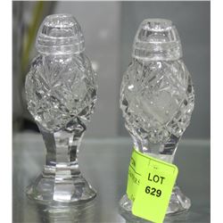 CRYSTAL SALT & PEPPER SHAKER SET