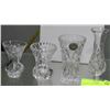 Image 1 : SET OF FOUR MINI PINWHEEL CRYSTAL VASES