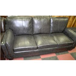 CHARCOAL LEATHERETTE SOFA