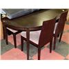Image 1 : ROUND/OVAL WOODEN DINING TABLE WITH 4 SIDE CHAIRS