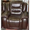 Image 2 : NEW CHOCOLATE BROWN LEATHER RECLINING SOFA
