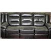 Image 2 : NEW BLAKE BLACK LEATHERETTE RECLINING SOFA  AND