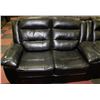 Image 3 : NEW BLAKE BLACK LEATHERETTE RECLINING SOFA  AND