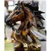 Image 1 : CARVED HORSE HEAD STATUE