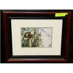 WOOD FRAMED EAGLE PRINT BY SUE