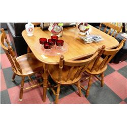 6PC SOLID WOOD DINING ROOM SET
