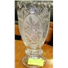 Image 1 : CRYSTAL VASE WITH FLOWER PATTERN