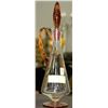 Image 1 : CLEAR & AMBER HANDLED DECANTER WITH STOPPER