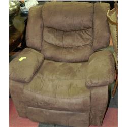 BROWN MICROFIBER ELECTRIC RECLINING CHAIR