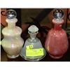Image 1 : COLLECTION OF THREE ART GLASS PERFUME BOTTLES WITH