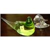 Image 1 : PAIR OF ART GLASS ANIMALS