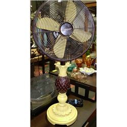 HEAVY PINEAPPLE DECORATIVE FAN 31"H