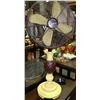 Image 1 : HEAVY PINEAPPLE DECORATIVE FAN 31"H