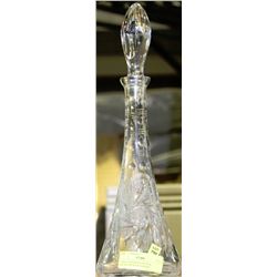 LARGE PINWHEEL CRYSTAL DECANTER WITH STOPPER