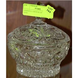 PINWHEEL CRYSTAL LIDDED CANDY DISH