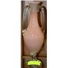 Image 1 : PINK HANDLED ART GLASS VASE