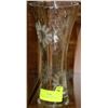 Image 1 : ETCHED FLORAL GLASS VASE