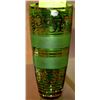 Image 1 : GREEN & GOLD TRIM BOHEMIAN CRYSTAL VASE
