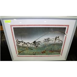 PROFESSIONALLY FRAMED & DOUBLE MATTED ABSTRACT