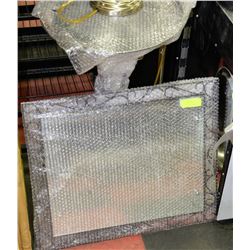 NEW METAL MIRROR AND TABLE SET