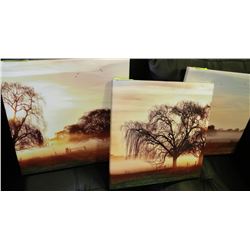 3-PC CANVAS WALL ART EACH PIECE IS 16"X16"