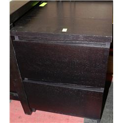 BLACK 2 DRAWER NIGHT STAND