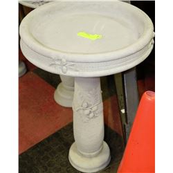 CONCRETE ACORN BIRD BATH - 16" X 23"H