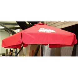 7' PATIO UMBRELLA RED WITH LOGO