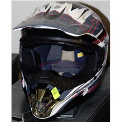 RJAYS MOTORCROSS HELMET YOUTH SIZE XL WHITE,GREY &