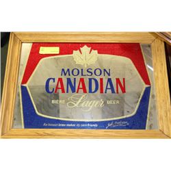 MOLSON CANADIAN MIRRORED BEER SIGN