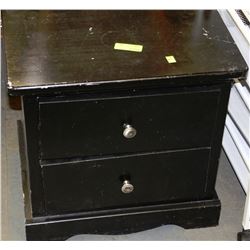 BLACK END TABLE (SCRATCHED)