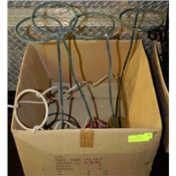 LOT OF 5 UPRIGHT CANDLE HOLDERS APPROX 26"HIGH