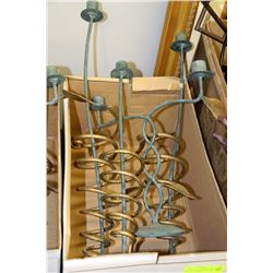 LOT OF 4 ASSORTED MATCHING CANDLE HOLDERS