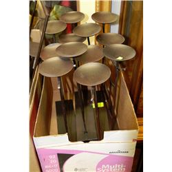 LOT OF 4 -3 HOLDER CANDLE HOLDERS WROUGHT IRON