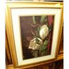 Image 1 : GOLD TONE FLORAL FRAMED PICTURE