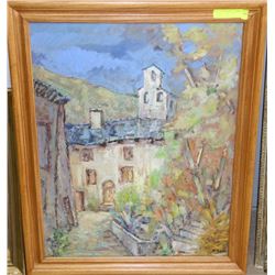 OIL PAINTING OFHOUSES BY BRANNER