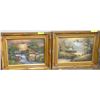 Image 1 : FRAMED PAINTINGS WITH GOLD FRAME X2