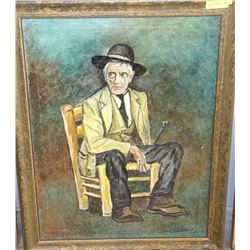 PAINTING OF A  MAN ON CANVAS 28"X36"