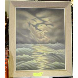 J. KEYWAN 1969 FRAMED OIL ON CANVAS