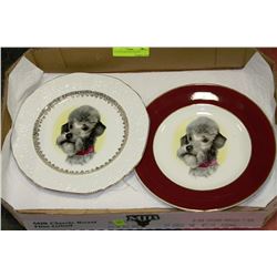 2 COLLECTIBLE DOG PLATES