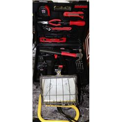 JOBMATE 12V TOOL SET WITH SINGLE HALOGEN WORK