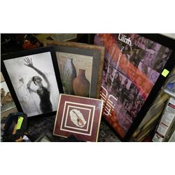 COLLECTION OF 4 ASSORTED PICTURES