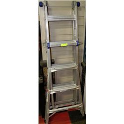 WERNER HEAVY DUTY ALL IN ONE ADJUSTABLE  LADDER