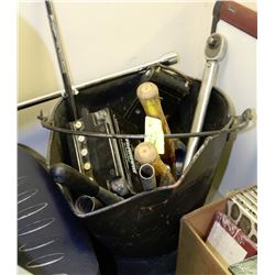 ANTIQUE COAL SHUTTER WITH CONTENTS