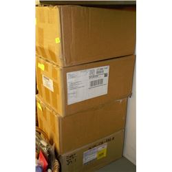 LOT OF 4 BRAND NEW WALL SCONCES WHITE WITH GOLD