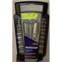 NEW MASTERCRAFT 21-PC 3/8 INCH DRIVE