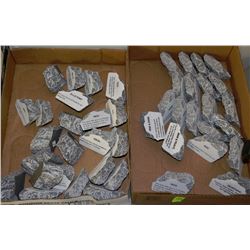 TWO BOXES WITH INSPIRATIONAL ROCKS