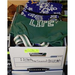 BOX WITH 8 NEW BAGS INCL.SUMMER & SHOULDER BEACH-