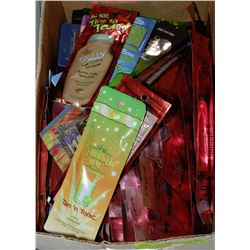 BOX OF 150 PACKS OF SUNTANNING LOTIONS